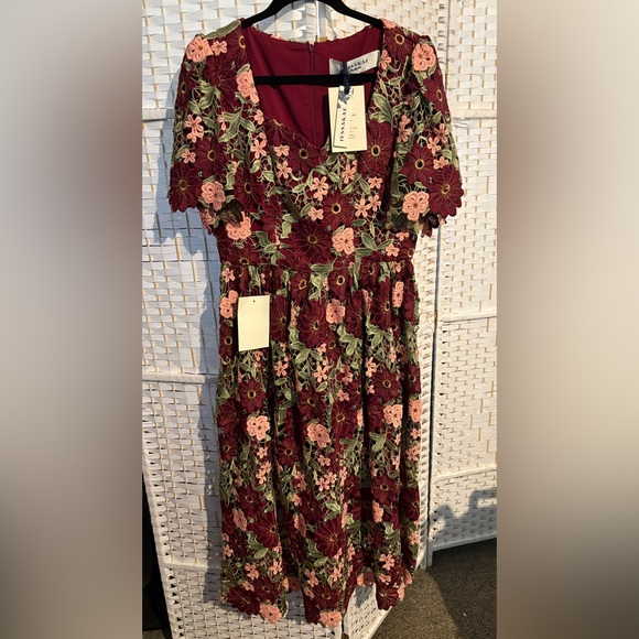 NWT JessaKae Flower Waltz Midi Dress - Picture 3 of 10